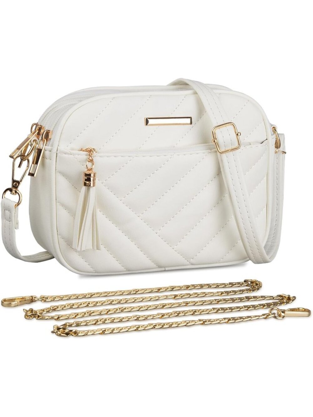 Women's Beige Small Faux Leather Phone Purse Crossbody Bag With Shoulder Strap